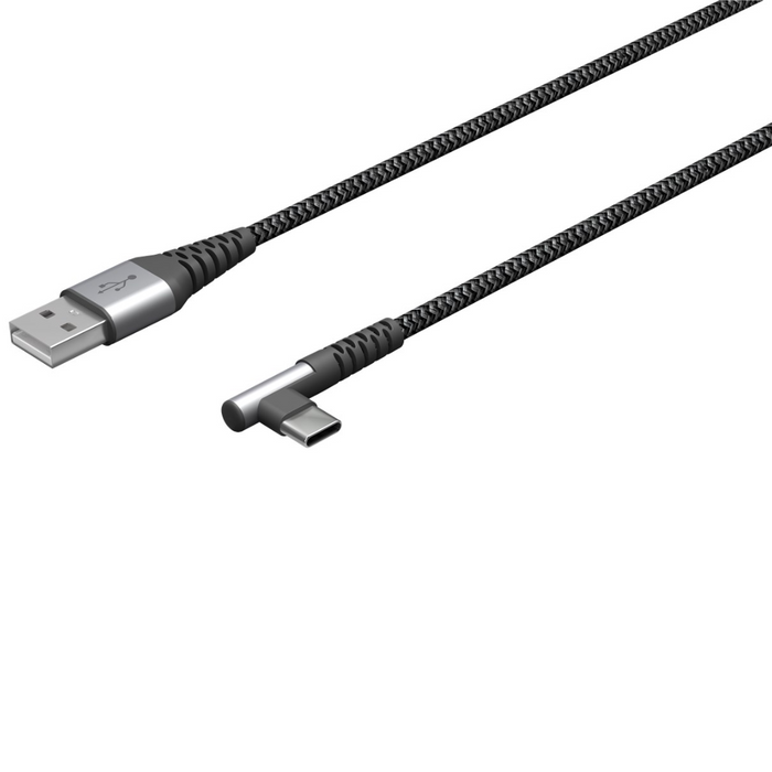 Cable Textil USB-C a USB-A Acodado 90° 2 m 15 W Goobay