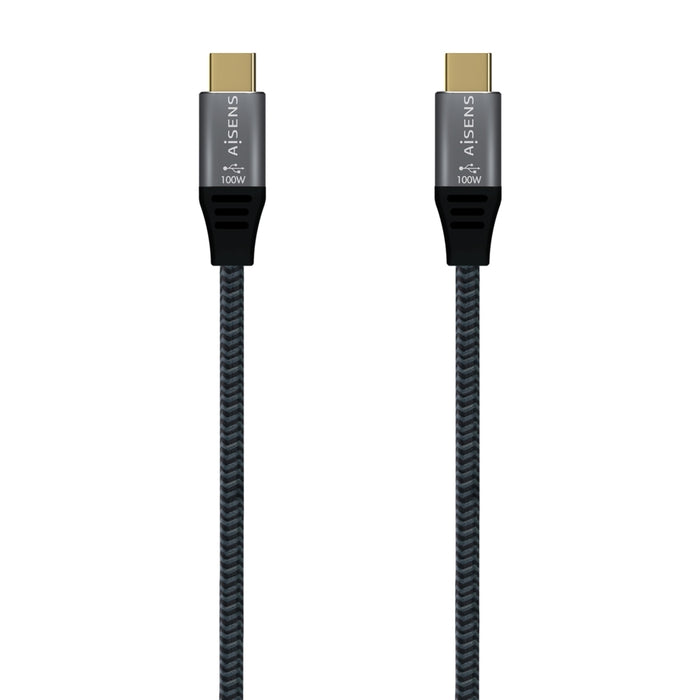 Cable USB 3.2 Gen 2 20Gbps 5A 100W Macho/Macho Gris 2m
