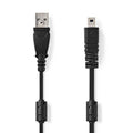 Cable USB para Cámara UC-E6 8 Pines | USB-A a UC-E6 Compatible Nikon | 2 m Negro