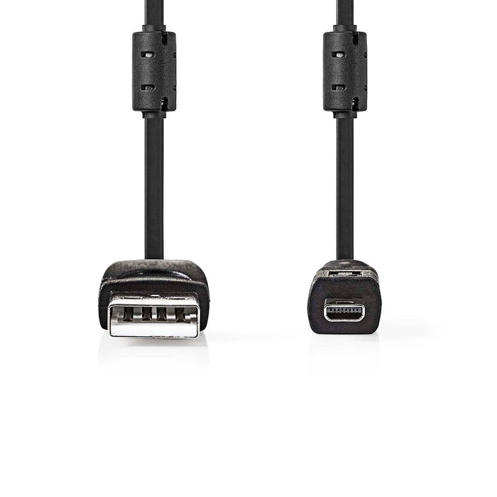 Cable USB para Cámara UC-E6 8 Pines | USB-A a UC-E6 Compatible Nikon | 2 m Negro