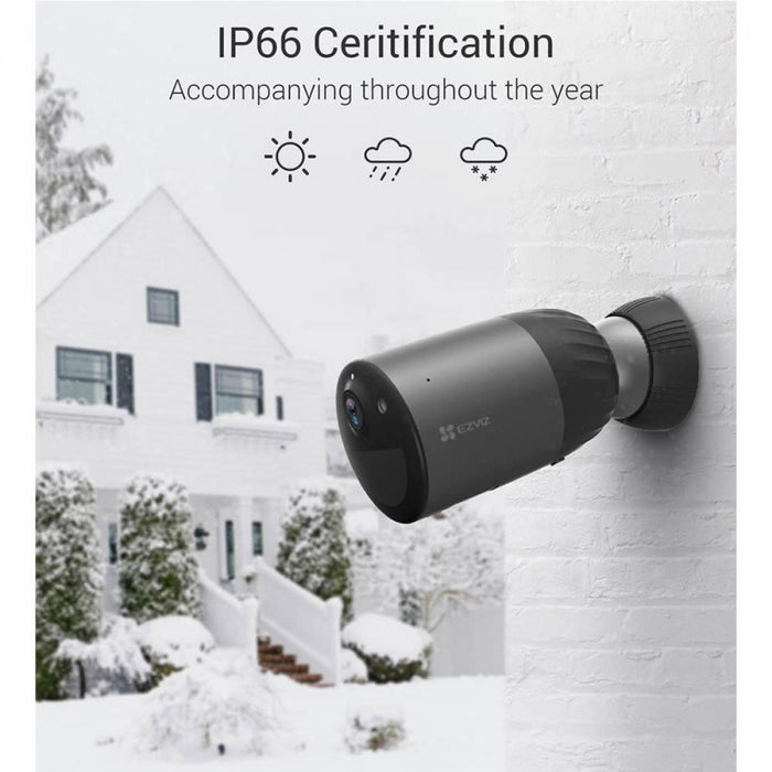Cámara de Vigilancia EZVIZ BC1C eLife 2K+ 4MP | Batería 270 Días | Visión Nocturna en Color | PIR | Audio Bidireccional | IP66 Exterior