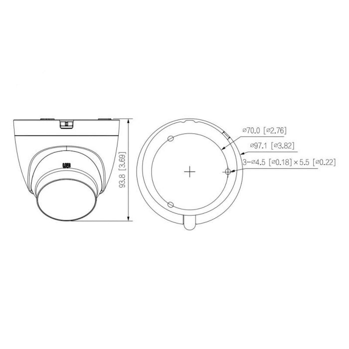 Cámara Domo HDCVI inteligente con luz dual de 2MP