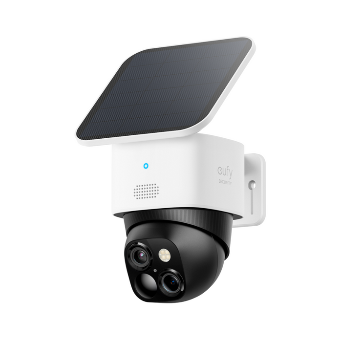 Cámara WiFi Eufy SoloCam S340 3K Doble Lente | 360° Pan/Tilt | Zoom 8× | Panel Solar | Detección Humanos y Vehículos | IP67