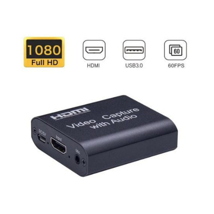 Capturadora de Vídeo HDMI USB con Entrada 4K y Micrófono