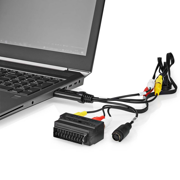 Capturadora de Vídeo USB Analógico a Digital | SCART, RCA y S-Video | Digitaliza VHS 480p
