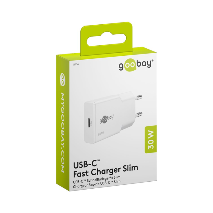 Cargador rápido USB-C PD de 30 W