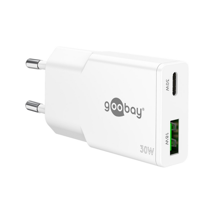 Cargador rápido USB-C™ PD GaN Dual Slim (30 W)