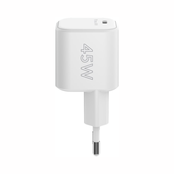 Cargador rápido USB-C PD GaN Nano (45 W) blanco