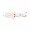 Cargador Smartphone 5V 2X2 4A con cable tipo C 1m