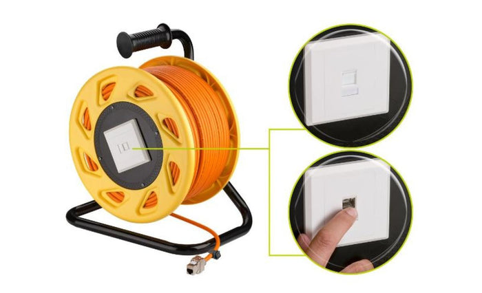 Carrete Cable de Red RJ45 Cat7A S/FTP