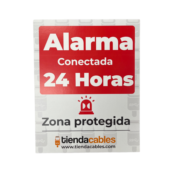 Cartel Disuasorio de Alarma Conectada PVC 20x25 cm