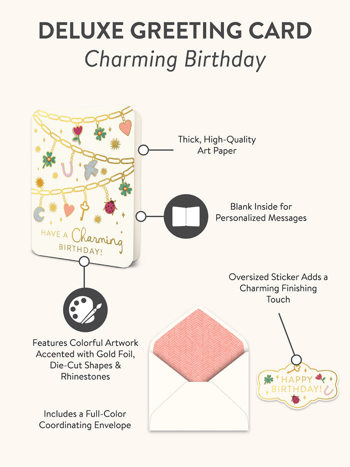 Charming Birthday Deluxe Greeting Cards