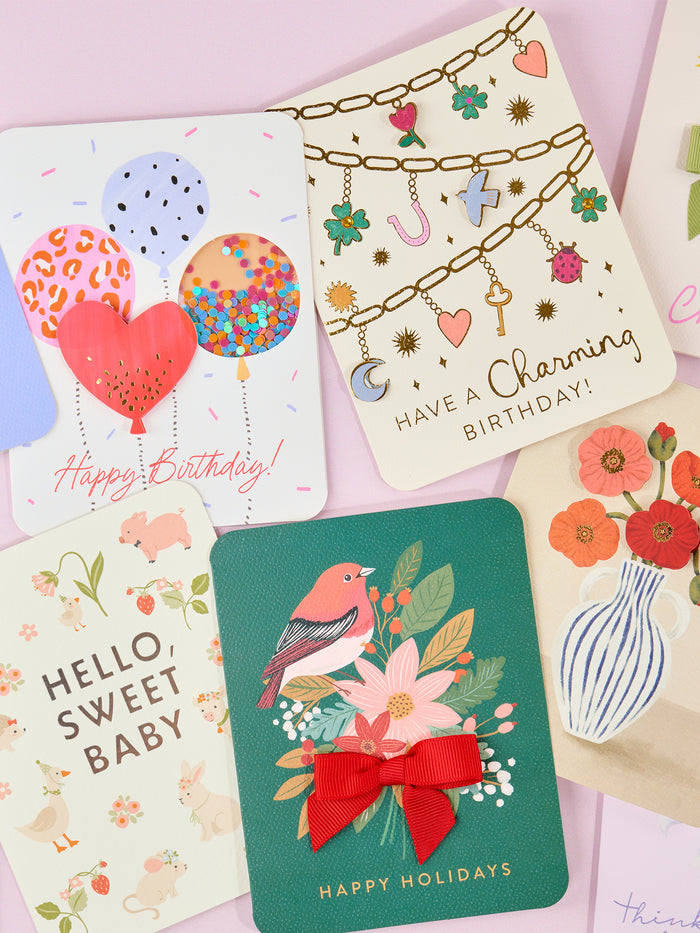 Charming Birthday Deluxe Greeting Cards