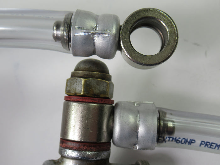 CLEAR BSA A65 Fuel line assembly complete A50 dual carb 1968 69 70 71 Concentric Amal