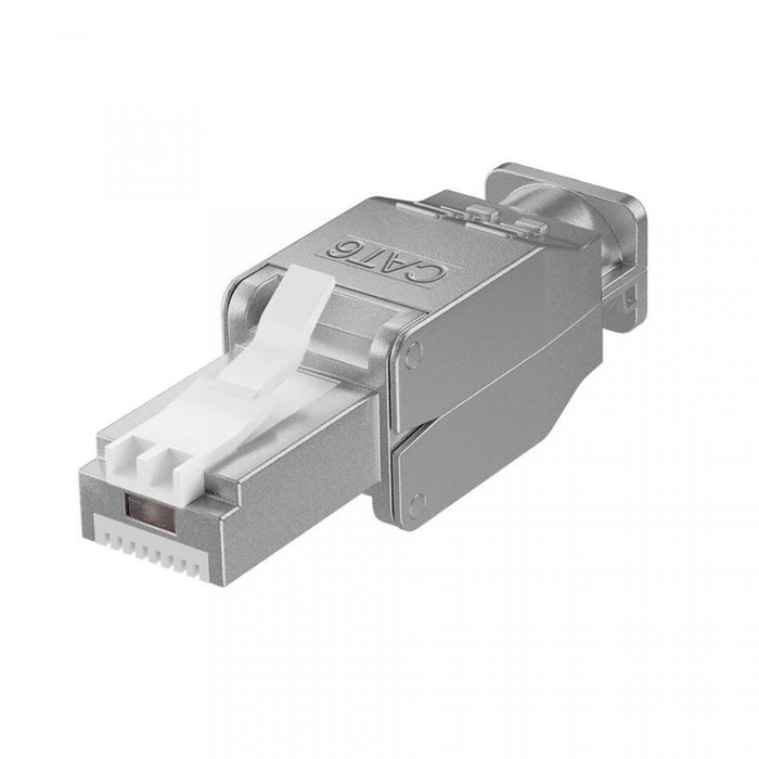 Conector RJ45 Cat6 STP blindado sin herramientas Goobay