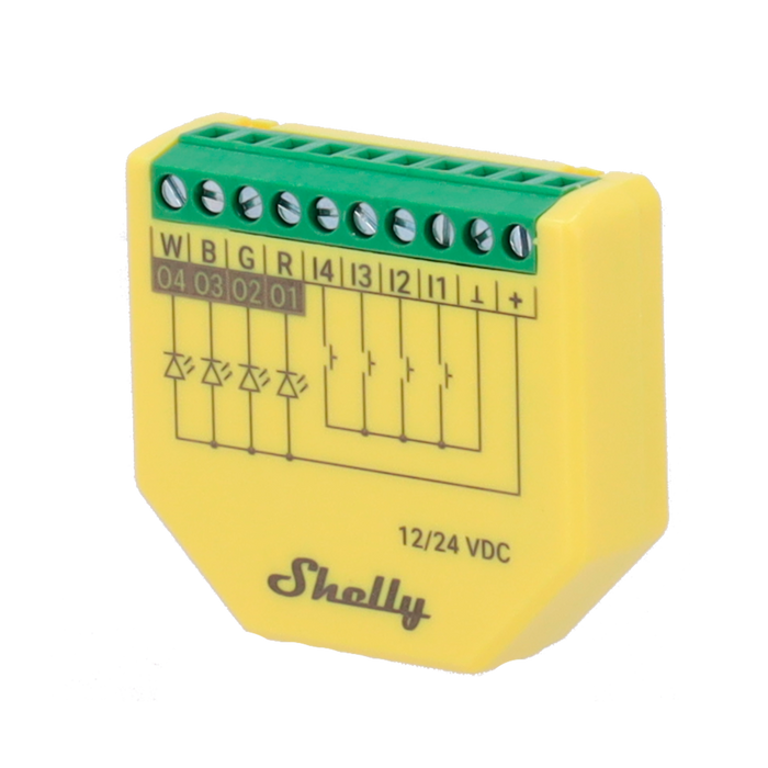 Controlador WiFi Shelly Plus RGBW PM – Tiras LED RGBW