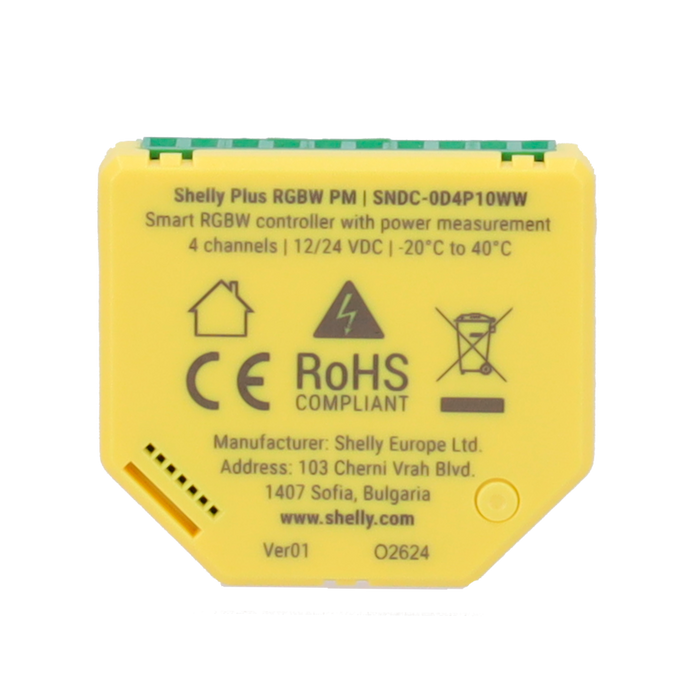 Controlador WiFi Shelly Plus RGBW PM – Tiras LED RGBW