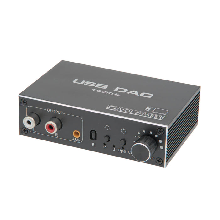 Conversor DAC hasta 192 kHz con USB, Graves y Mando