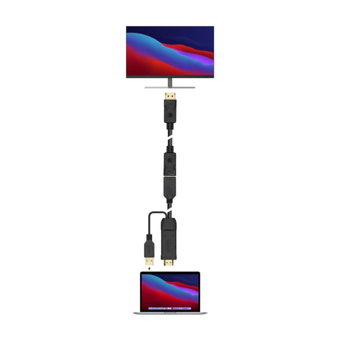 Conversor HDMI a DisplayPort 4K Activo con Alimentación USB AISENS