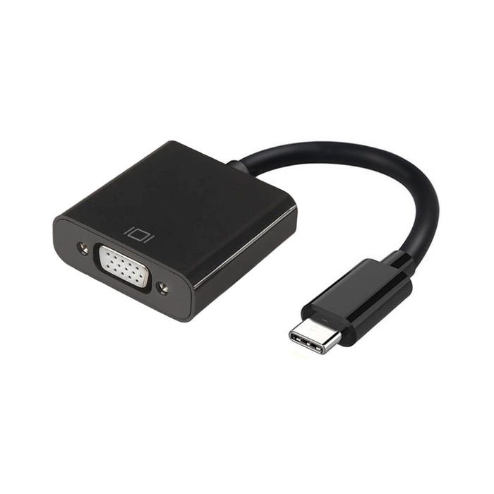 Conversor USB-C a VGA, USB-C/M-HDB15/H, Negro, 15 CM