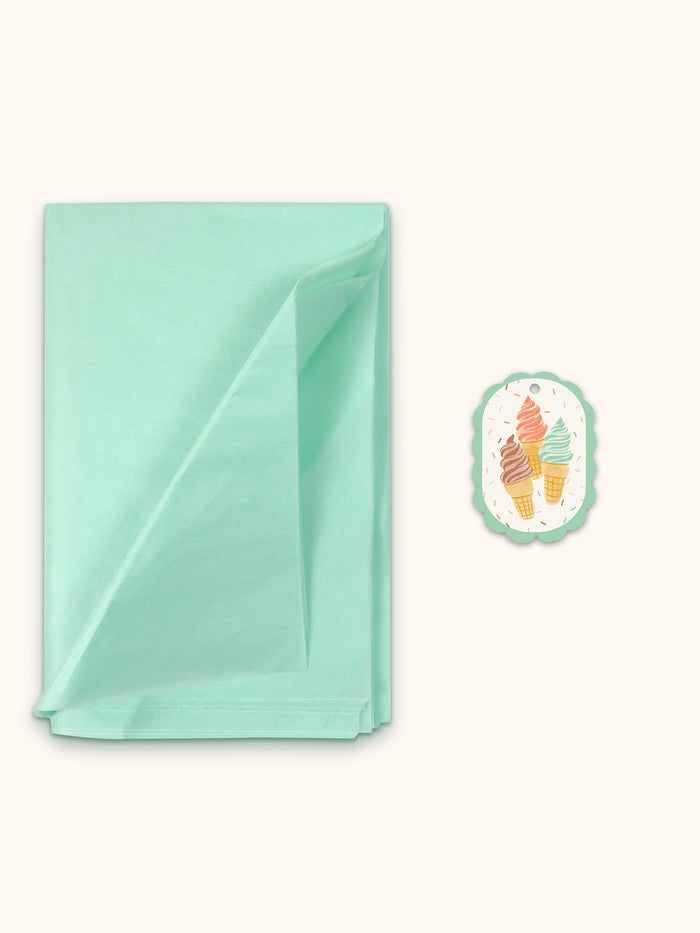 Cool & Creamy Large Vertical Die-Cut Gift Bag with Tissue