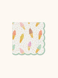 Cool & Creamy Scalloped Beverage Napkins