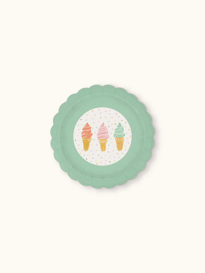 Cool & Creamy Scalloped Dessert Plates