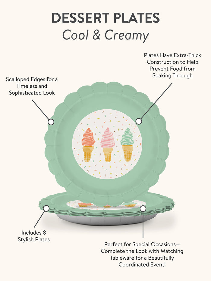 Cool & Creamy Scalloped Dessert Plates