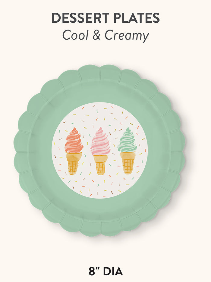 Cool & Creamy Scalloped Dessert Plates