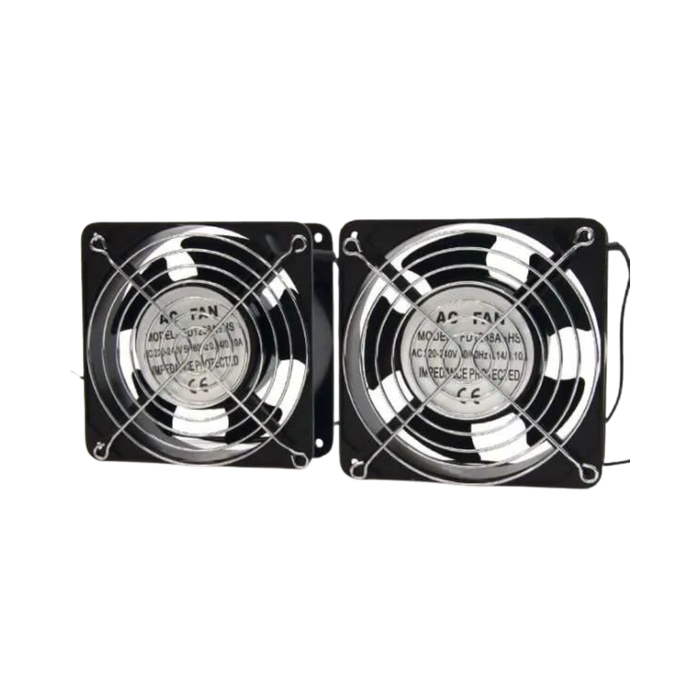 Doble Ventilador de 12 cm para Armario Rack 19" 230V