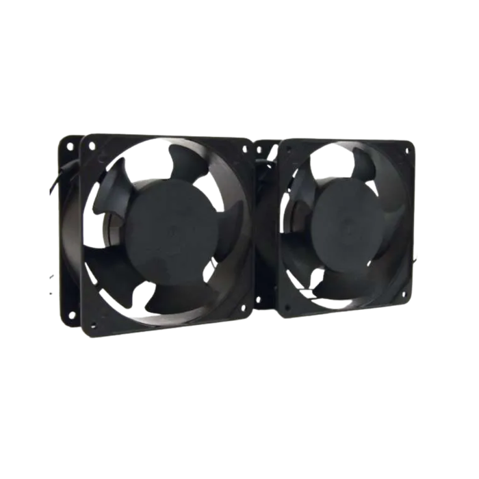 Doble Ventilador de 12 cm para Armario Rack 19" 230V