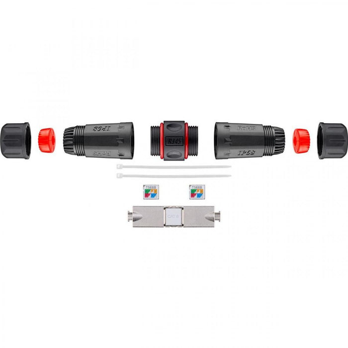 Empalmador de cable de red CAT 6 UTP exterior IP68 Goobay