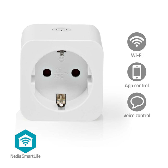 Enchufe Inteligente WiFi 3680W con Medidor de Consumo Nedis SmartLife