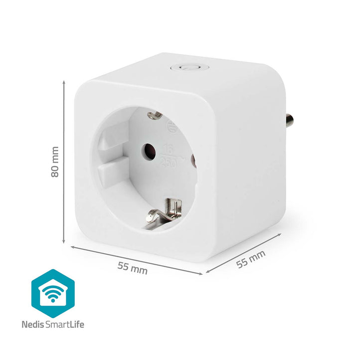 Enchufe Inteligente WiFi 3680W con Medidor de Consumo Nedis SmartLife