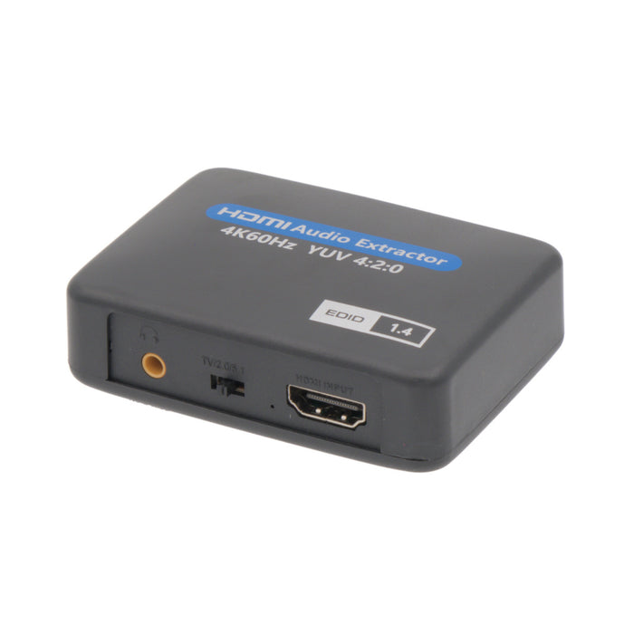 Extractor de audio HDMI 4K@60HZ audio analógico y digital - Negro