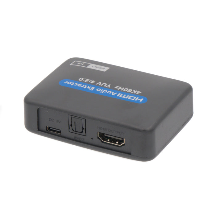 Extractor de audio HDMI 4K@60HZ audio analógico y digital - Negro