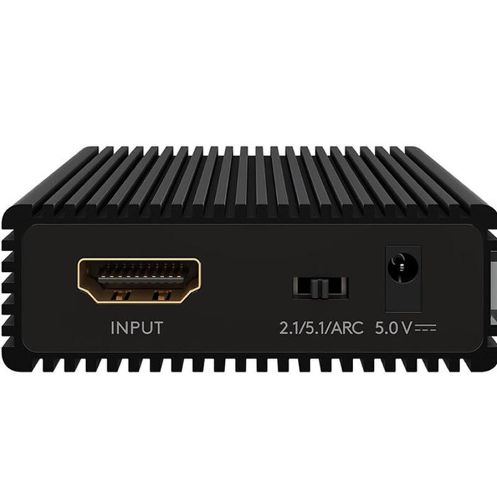 Extractor de audio HDMI de resolución 4K a 60 Hz, negro