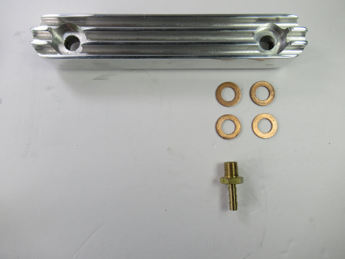 Finned rocker oil feed cooler webco style Triumph PRE-Unit 650 500 1950 to 1962