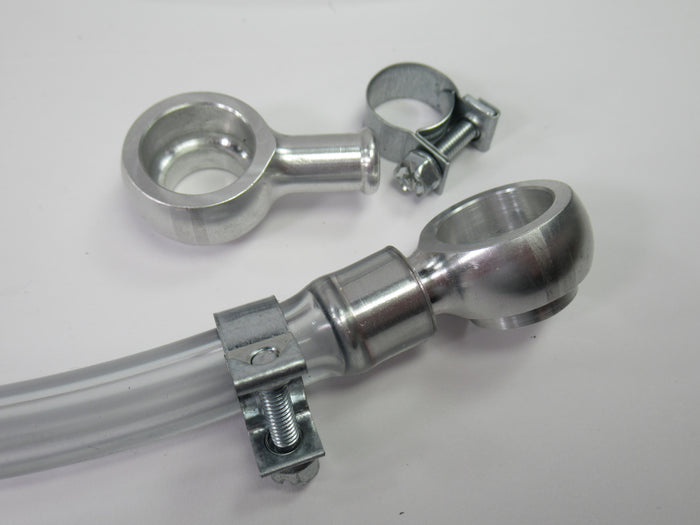 Fuel line set Amal Monoblock Triumph T100 Daytona 1967 w half width bowl crossover pipe