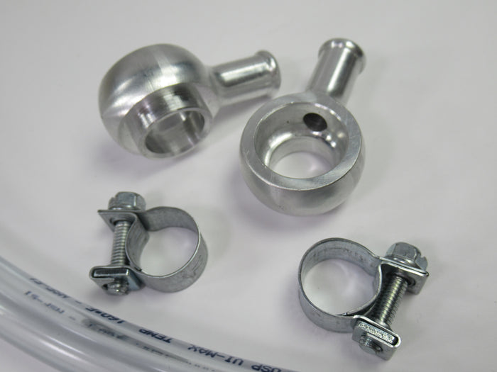 Fuel line set Amal Monoblock Triumph T100 Daytona 1967 w half width bowl crossover pipe