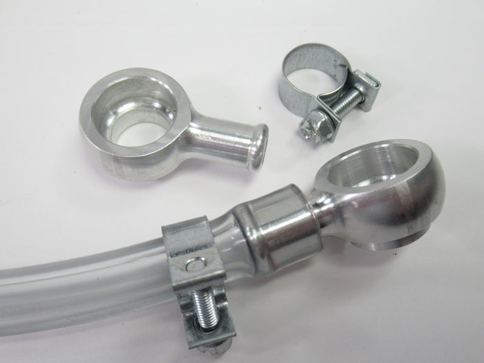 Fuel line set Amal Monoblock Triumph T100 Daytona 1967 w half width bowl crossover pipe