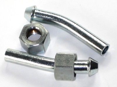 Fuel spigots pipe feed w nut Triumph 82-3353 Norton BSA 82-3337 obtuse 1/4" BSP