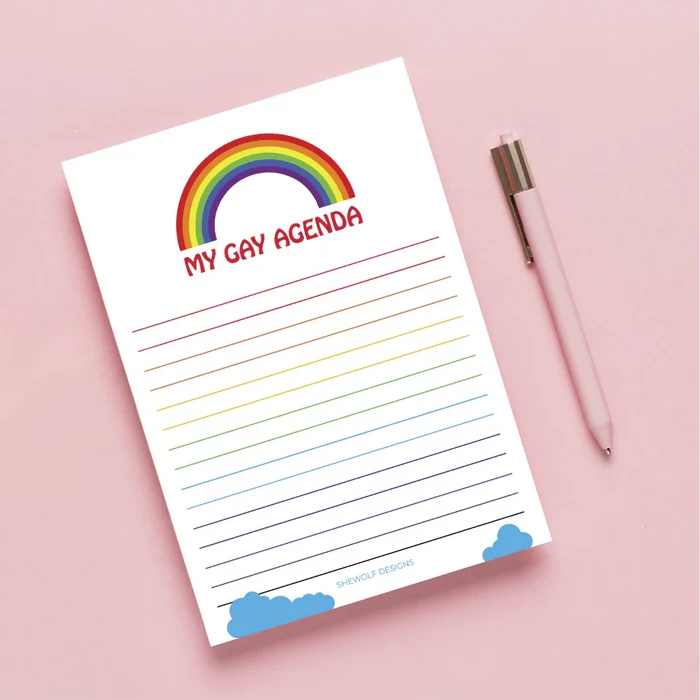 GAY AGENDA NOTEPAD