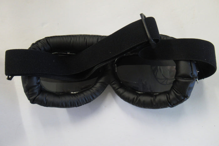 Goggles chrome motorcycle Auto Uk style classic goggle curved lens