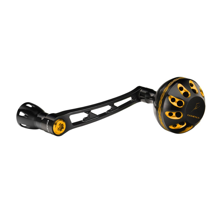 GOMEXUS 68MM ALUMINIUM POWER HANDLE 38MM KNOB DAIWA [CLR:BLACK & GOLD]