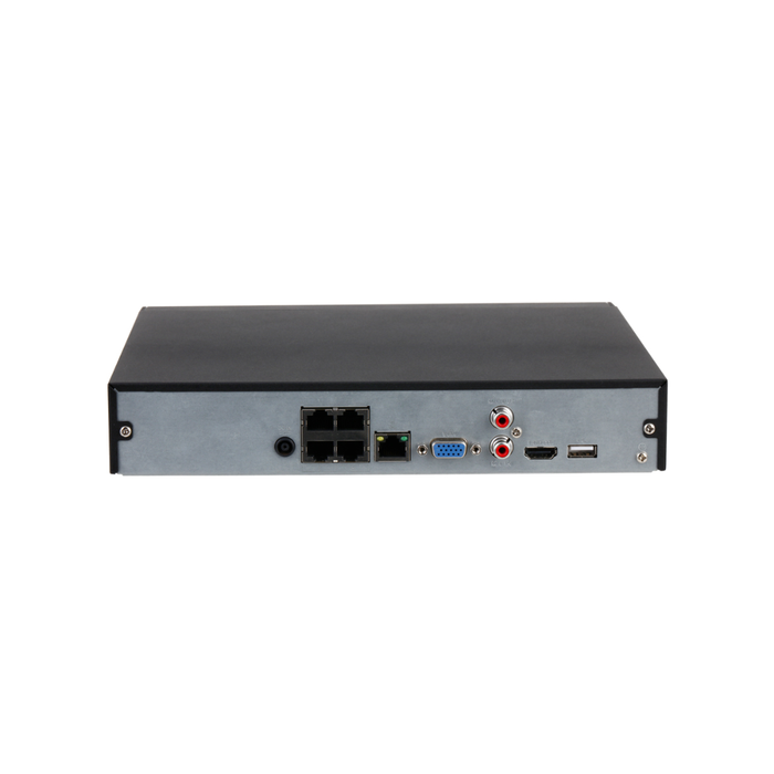 Grabador NVR IP Dahua de 4 Canales 12MP (4 Puertos PoE + WizSense AI)