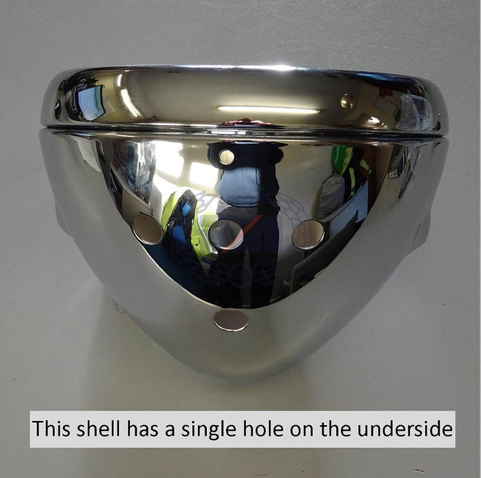 HEADLIGHT shell 7" chrome bucket with rim Norton Mk2 850 99-7039 54526651 EMGO