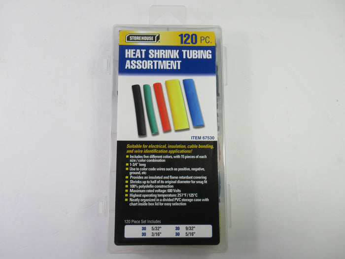 Heat Shrink Tube kit 120 pieces black green red yellow and blue Triumph electrical