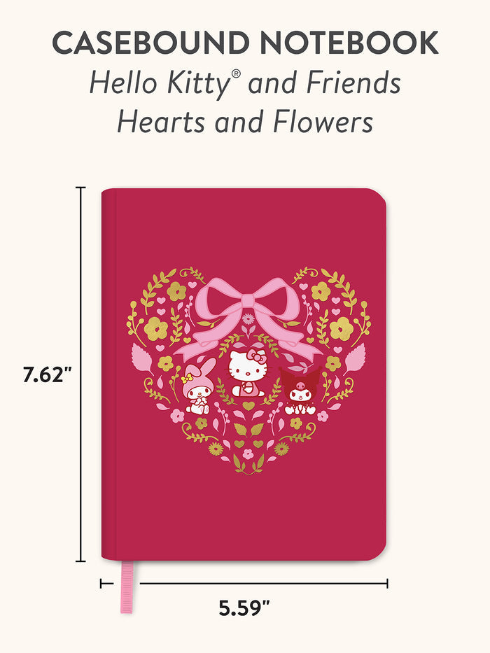 Hello Kitty and Friends Hearts and Flowers Casebound Notebook