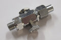 Hex chrome petcock 1950s Triumph BSA PETROL TAP 1/4 X 1/4 GAS push pull